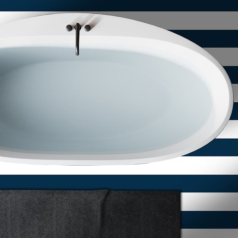Navy Stripe pattern design exclusively from forthefloorandmore.com