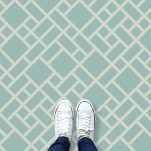 Grafyx Green pattern printed geometric design exclusively from forthefloorandmore.com