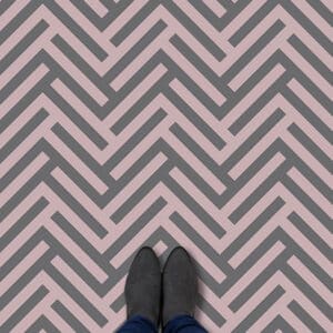 Herringbone Pink pattern design exclusively from forthefloorandmore.com
