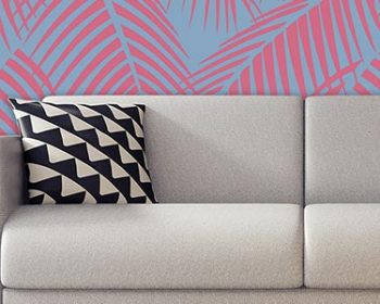 Tropical pattern glass splashbacks and jungle inspired wallpaper murals from fortheflorandmore.com