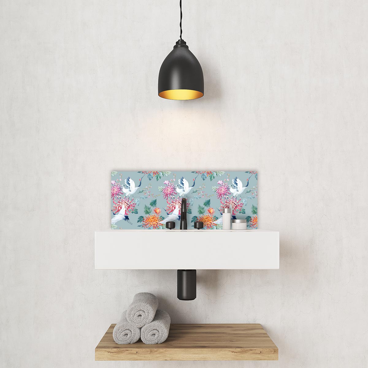 Image of Japonisme style pattern as a feature tile from forthefloorandmore.com