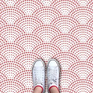 Koto pattern printed geometric flooring exclusively from forthefloorandmore.com