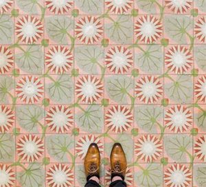 Image of Spanish tile flooring patterns from Barcelona used in a blog post by forthefloorandmore.com