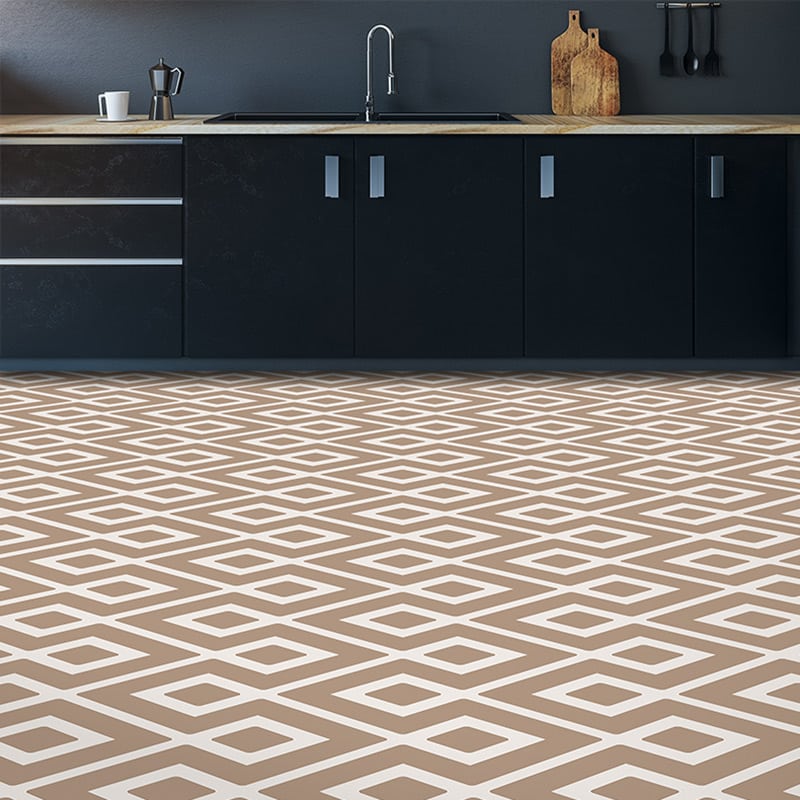 Dahna terracotta patterned vinyl flooring