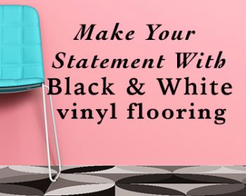 Black and white vinyl flooring from Forthefloorandmore.com