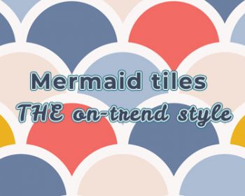 Fish scale tiles and mermaid tiles available exclusively from forthefloorandmore.com
