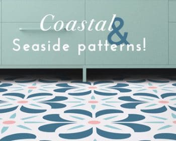 Seaside and coastal patterns - in flooring, in Feature Tiles, in splashbacks. All from For the Floor & More.