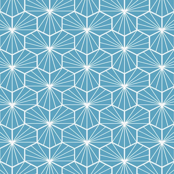 Jovian Blue geometric pattern vinyl flooring