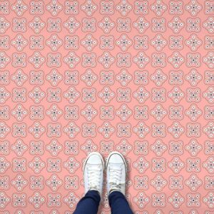 Image from our Gawthorpe Textiles Collection collaboration, Blanche matches a classic repeating motif with thoroughly modern colours.