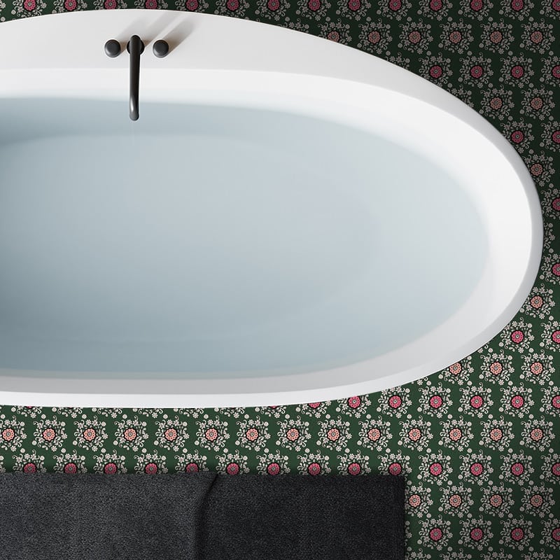 Image of the Gawthorpe design Eve II exclusively from forthefloorandmore.com and in a modern bathroom setting