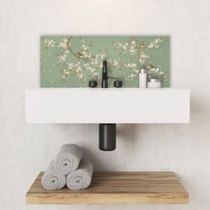 Image of our Japanese inspired Niko design glass Feature Tile from forthefloorandmore.com