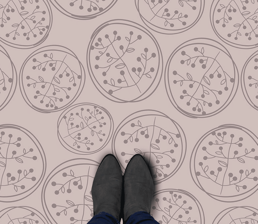 Sanne pattern vinyl flooring from For the Floor & More used in a post about neutral kitchens.