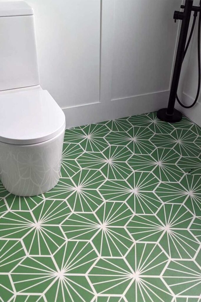 Image of a custom Jovian star design exclusively from forthefloorandmore.com
