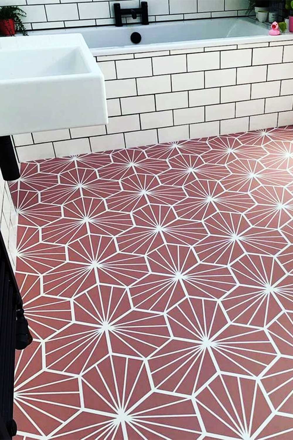 Image of a custom Jovian star design exclusively from forthefloorandmore.com