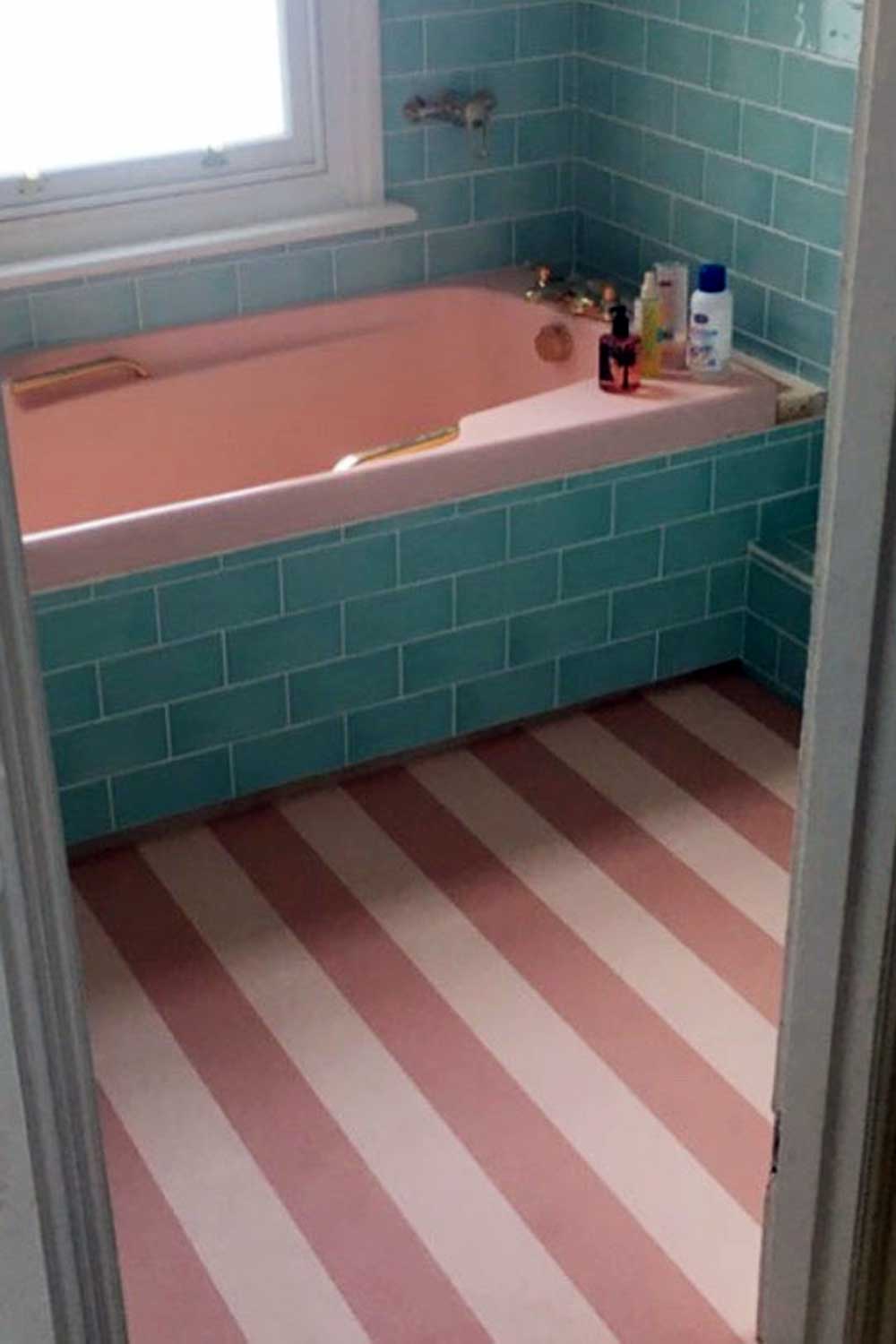Image of a custom stripe design exclusively from forthefloorandmore.com