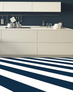Navy stripe vinyl flooring swatch