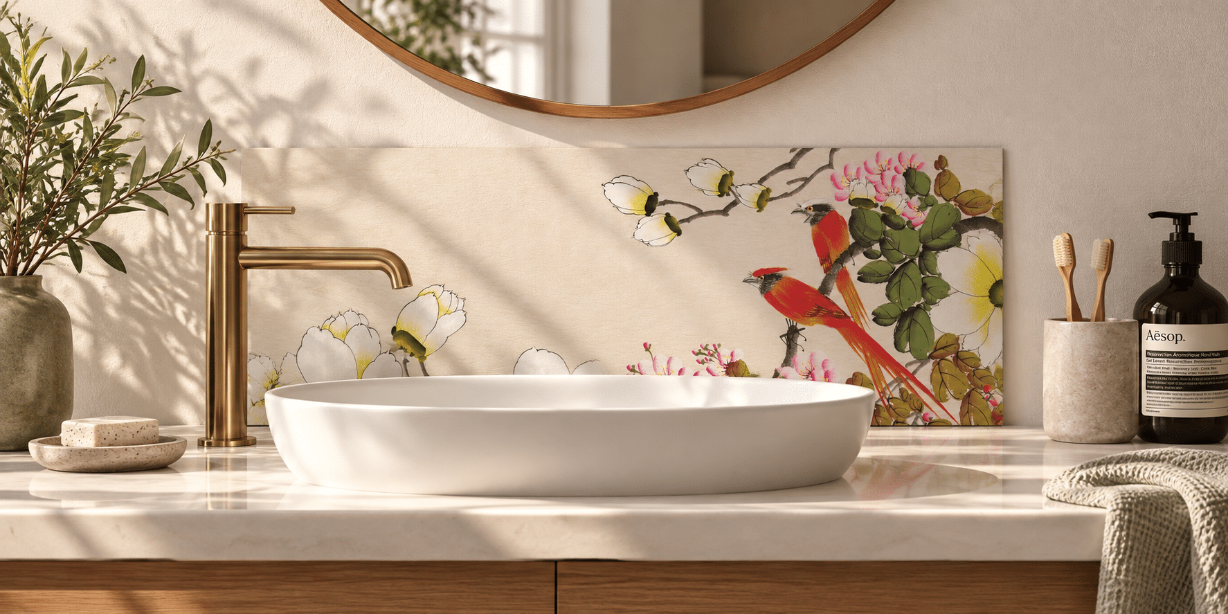 Ayame Pattern Piece patterned glass panel